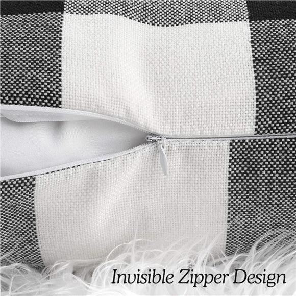 Set of 4 Buffalo Check Plaid Throw Pillow Covers Farmhouse Outdoor Pillow Case - Picture 7 of 7